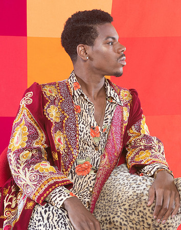 Mixed Pattern Fashion Portrait