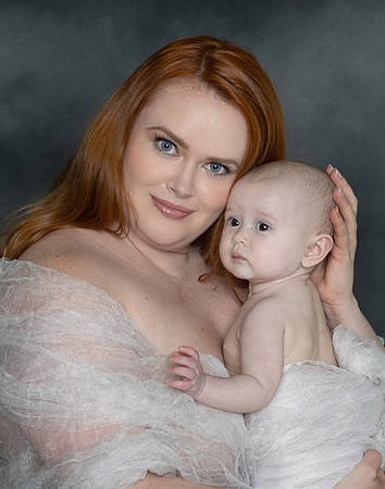 Redhead Mother and Baby