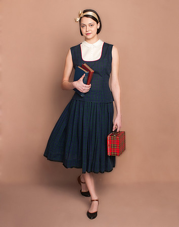 School Girl with Red Lunchbox